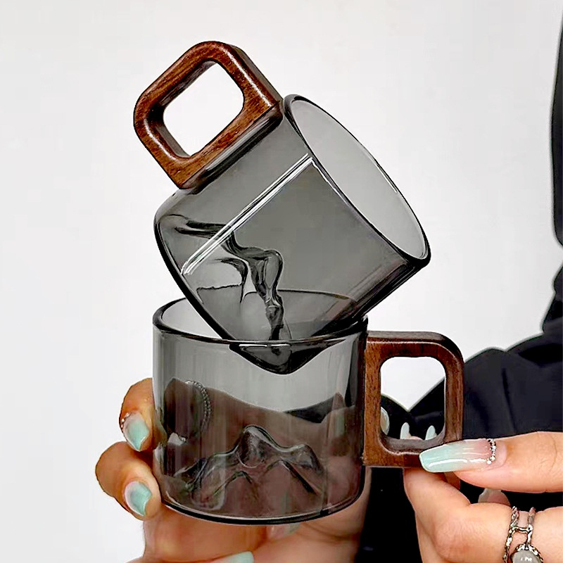 Coffee Tea For Me - Small capacity 110ml Walnut Wooden Handle