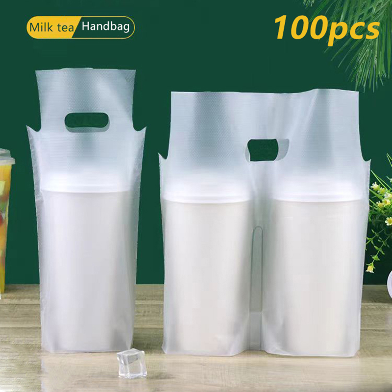 Coffee Tea For Me - 100Pcs Single/Double Cup Milk Tea Packaging