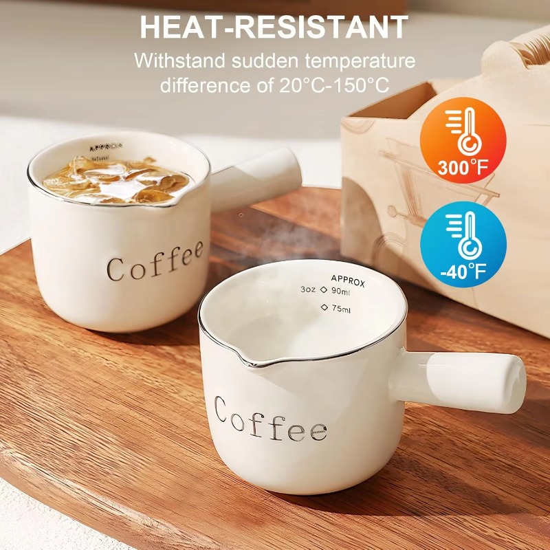 Coffee Tea Milk - Mini Ceramic Coffee Cup with Handle