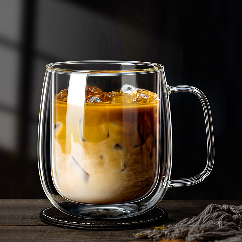 Lemon Tea Coffee - 350ML Double Wall Glass Cup with