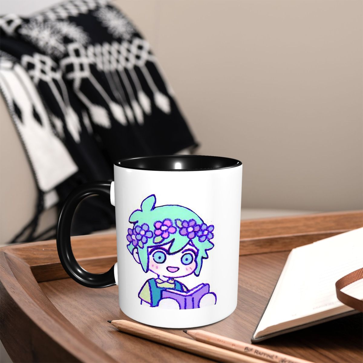 Coffee Tea Friends - Cute Basil Omori Emote Mug Funny
