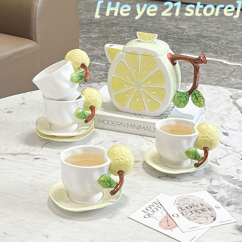 Lemon Tea Coffee - 3D Lemon Coffee Cup and Saucer