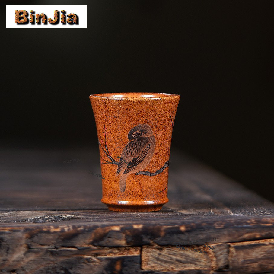 Coffee Tea Set Up - 70ml Yixing Purple Clay Bird Fun