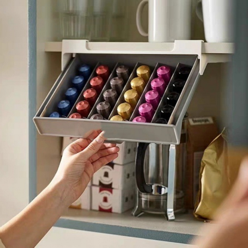 Coffee Tea Drawer Organizer - Capsule Coffee Tea Bag Storage Rack,