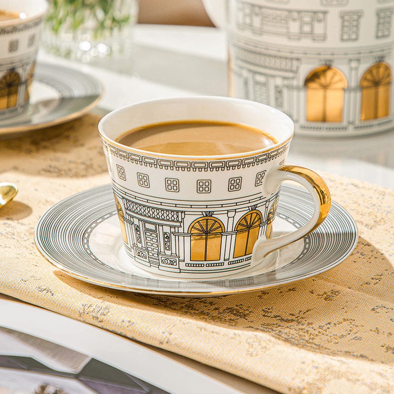 Coffee Tea For Me - Architectural Cup and Saucer Coffee Mug
