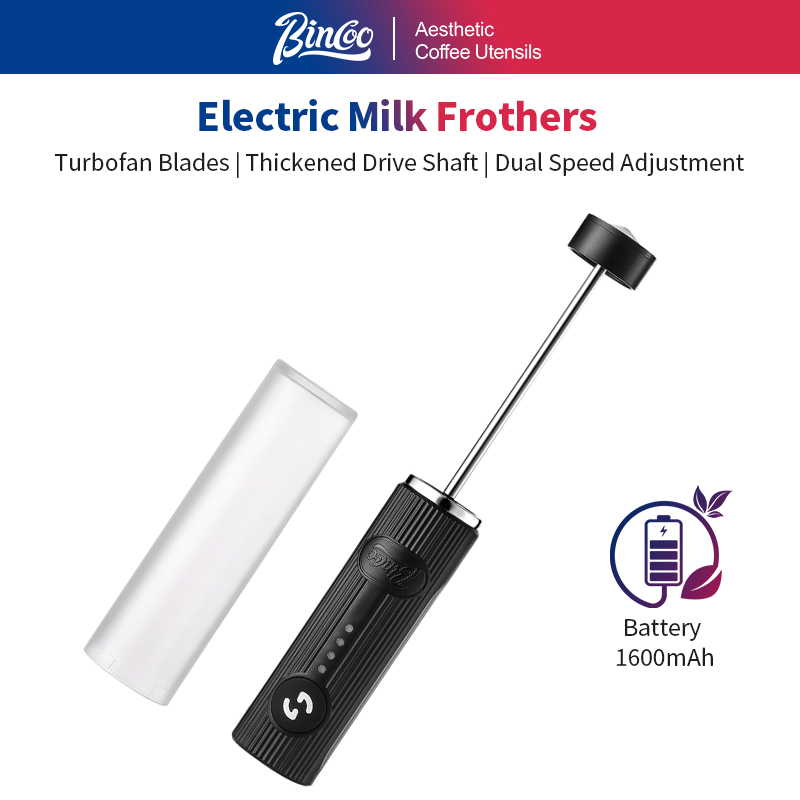 Coffee Tea Milk - BINCOO Electric Coffee Frother USB Rechargeable