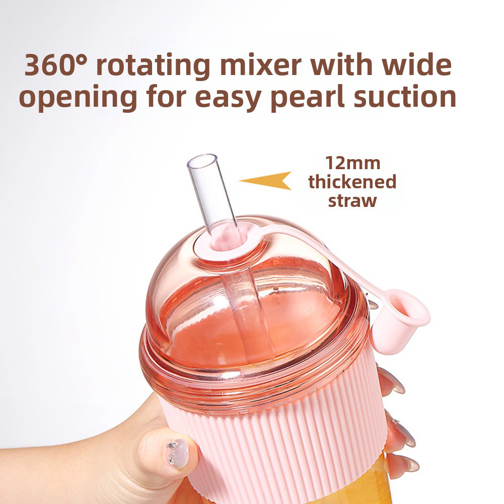 630ml Milk Tea Cup with Straw, - đánh giá và giá Coffee Jelly Tea