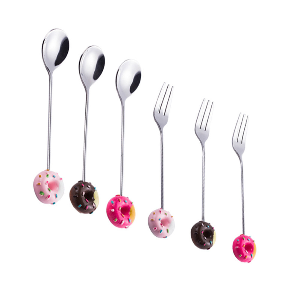 4Pcs Doughnut Design Stainless - đánh giá và giá Coffee Jelly Tea