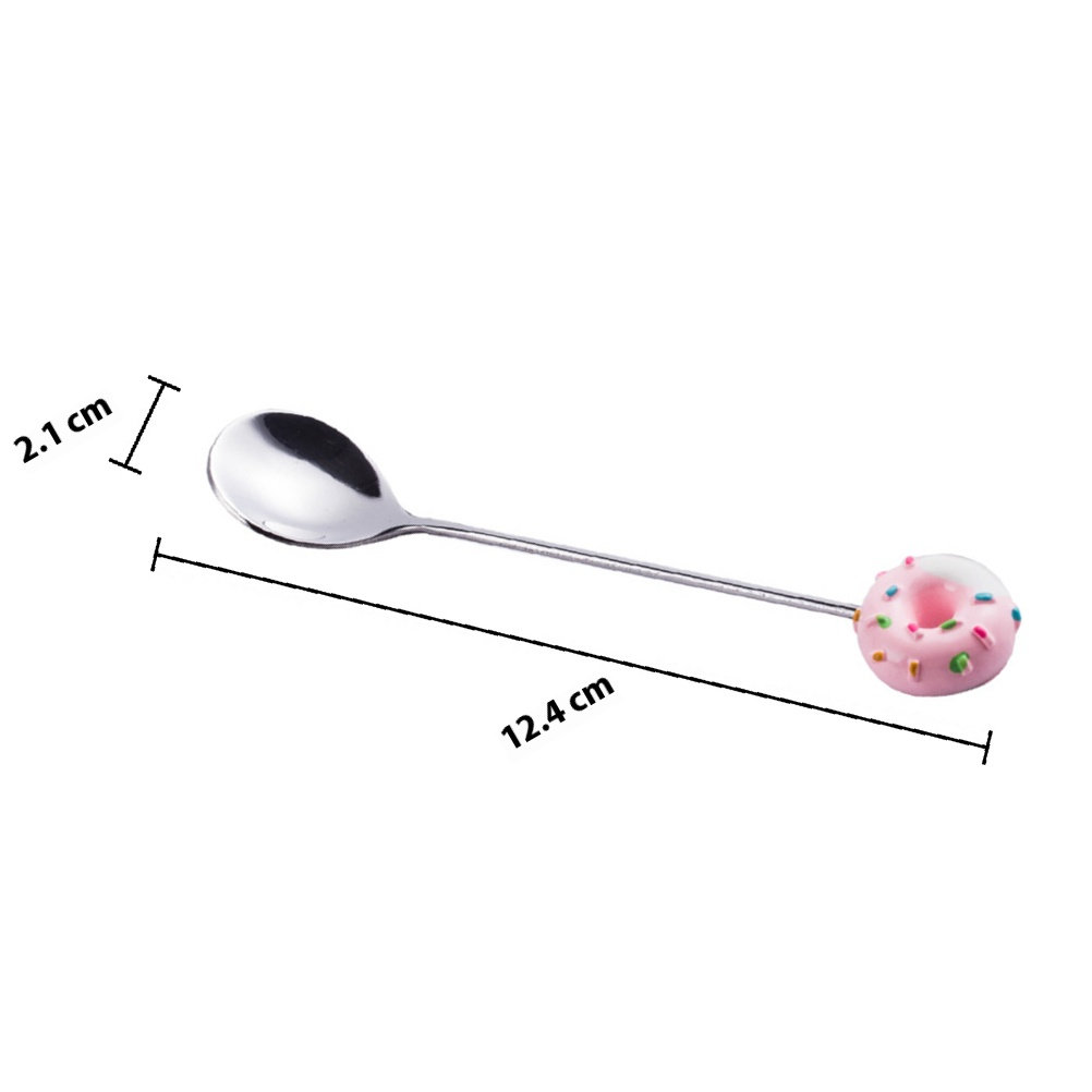 4Pcs Doughnut Design Stainless - đánh giá và giá Coffee Jelly Tea