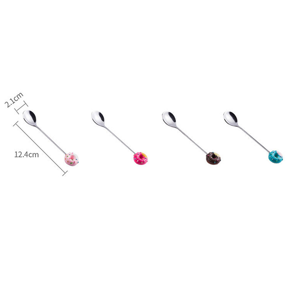 4Pcs Doughnut Design Stainless - đánh giá và giá Coffee Jelly Tea