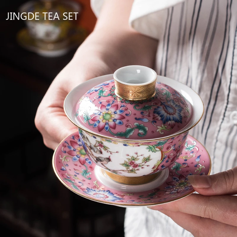 Cảnh Đức Trấn Men Màu Gốm Gaiw - đánh giá và giá Coffee Tea Set Up