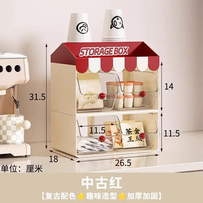 1Pc Double‑Layer Tea Bag Stora - đánh giá và giá Coffee Tea Drawer Organizer