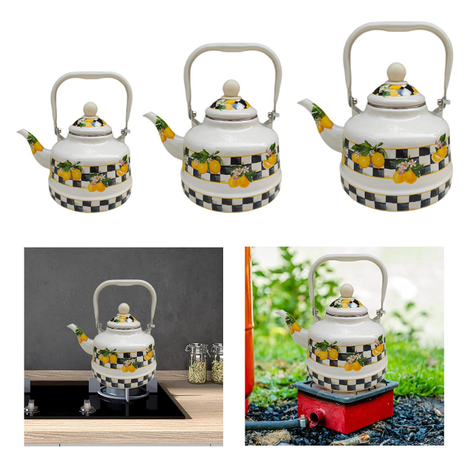 Unique Enamel Tea Kettle Bever - đánh giá và giá Lemon Tea Coffee