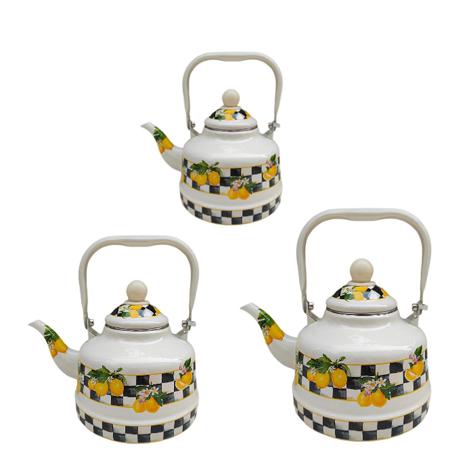 Unique Enamel Tea Kettle Bever - đánh giá và giá Lemon Tea Coffee