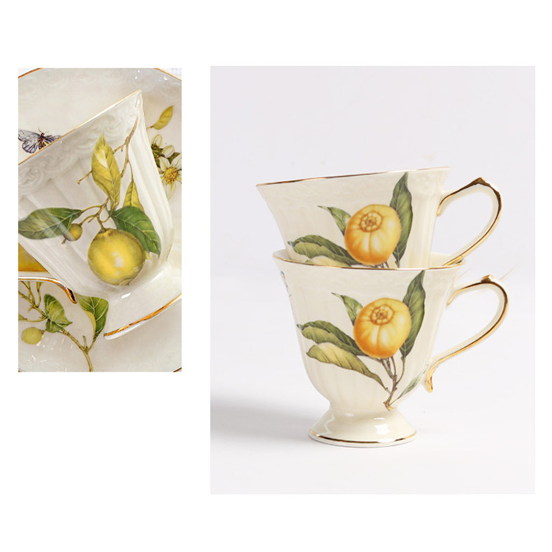 Retro Lemon Ceramics Tea Sets  - đánh giá và giá Lemon Tea Coffee