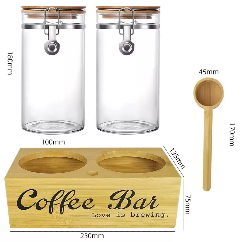Coffee Storage Jars 2 Pack wit - đánh giá và giá Coffee Tea Bean