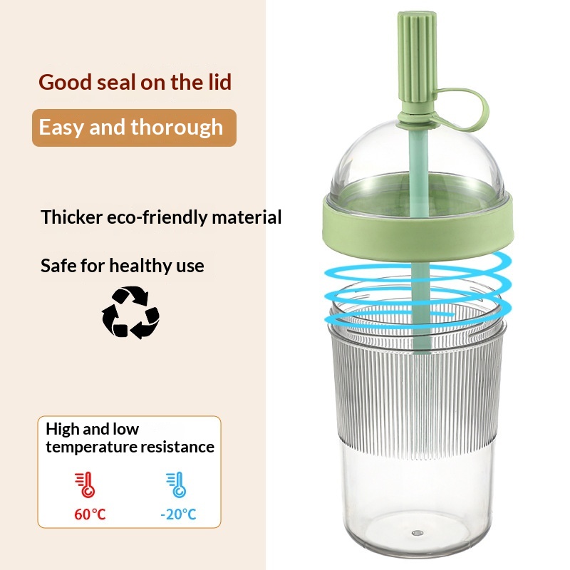 Portable Straw Water Cup Milk  - đánh giá và giá Coffee Jelly Tea