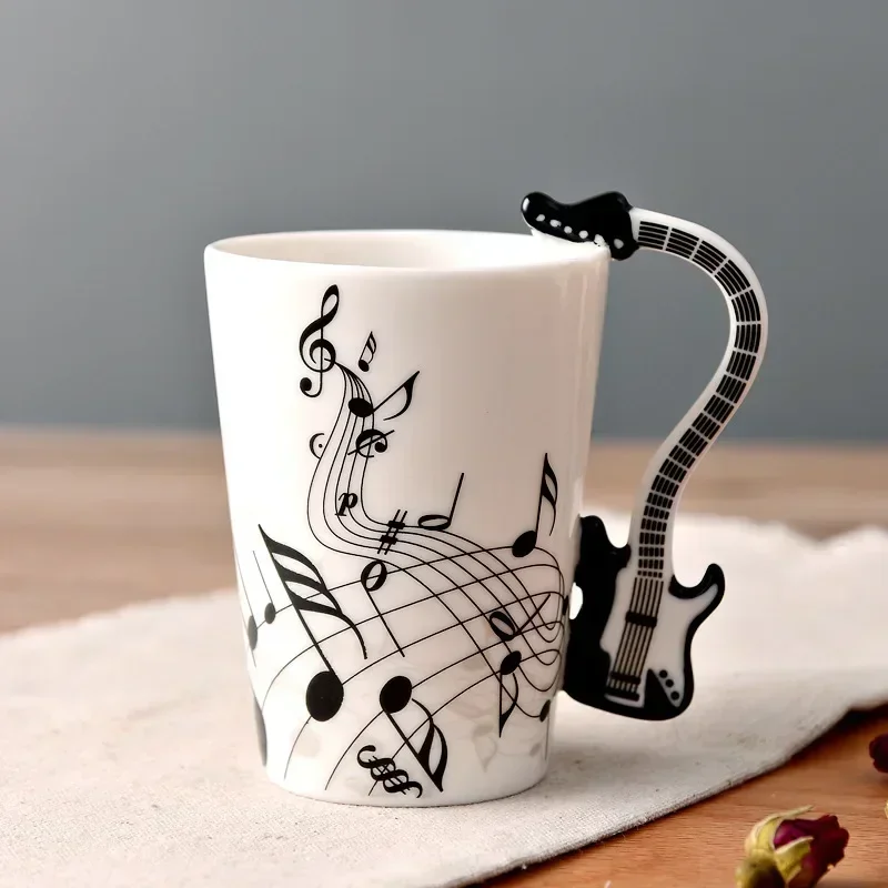 Novelty Music Note Cup Ceramic - đánh giá và giá Lemon Tea Coffee