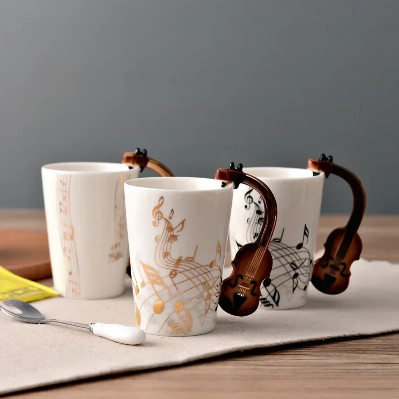Novelty Music Note Cup Ceramic - đánh giá và giá Lemon Tea Coffee