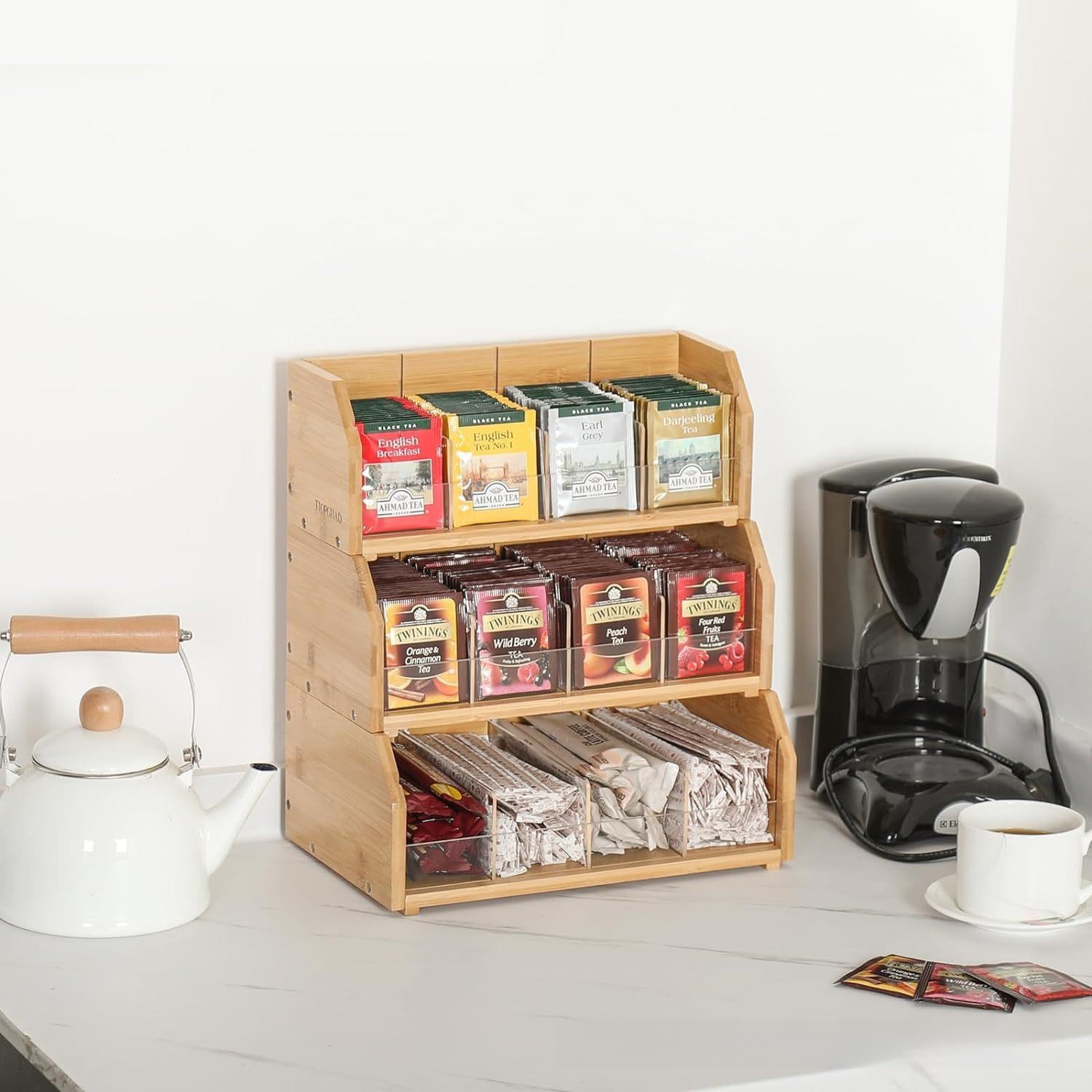 Bamboo Tea Bag Storage Box Thr - đánh giá và giá Coffee Tea Room