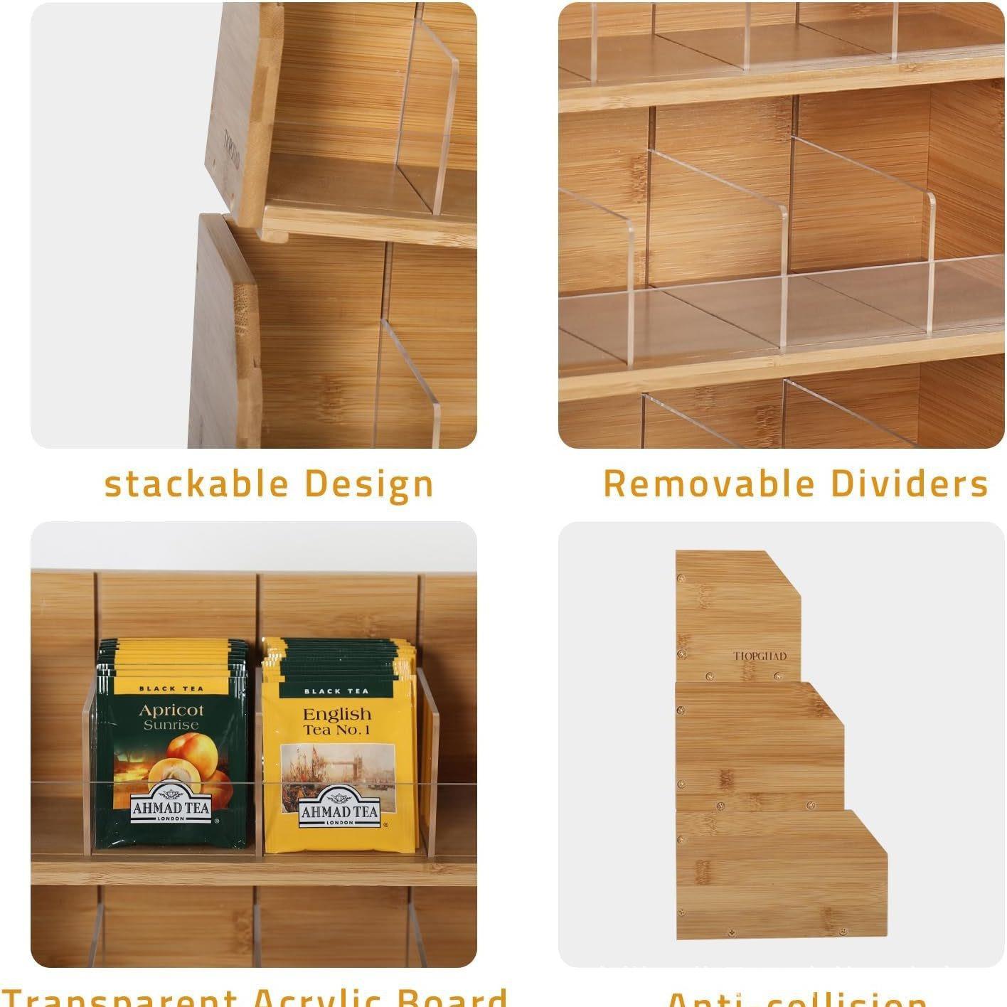 Bamboo Tea Bag Storage Box Thr - đánh giá và giá Coffee Tea Room