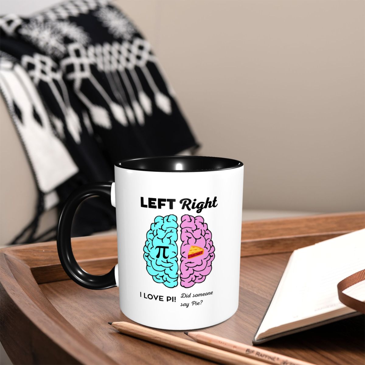 Left Right Brain Hemisphere Pi - đánh giá và giá Coffee Tea Joke