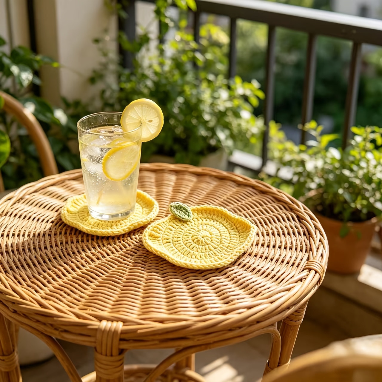 Handmade Crochet Lemon Coaster - đánh giá và giá Lemon Tea Coffee