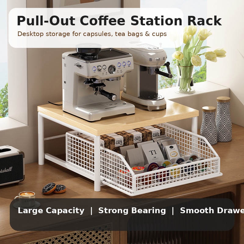 Coffee Machine Storage Rack Pu - đánh giá và giá Coffee Tea Drawer Organizer