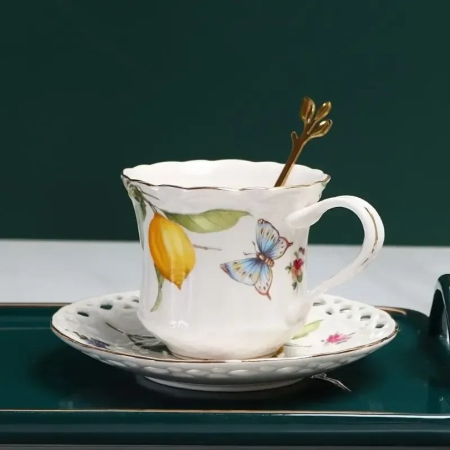 European Style Tea Cup Set Lem - đánh giá và giá Lemon Tea Coffee