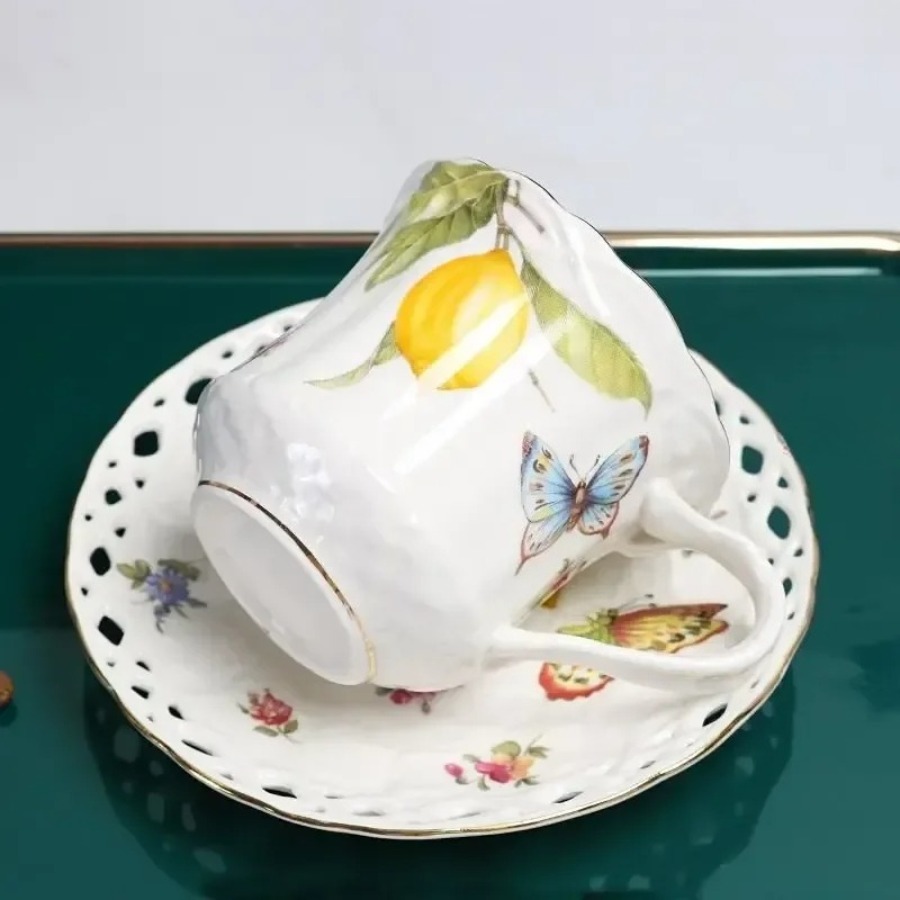 European Style Tea Cup Set Lem - đánh giá và giá Lemon Tea Coffee
