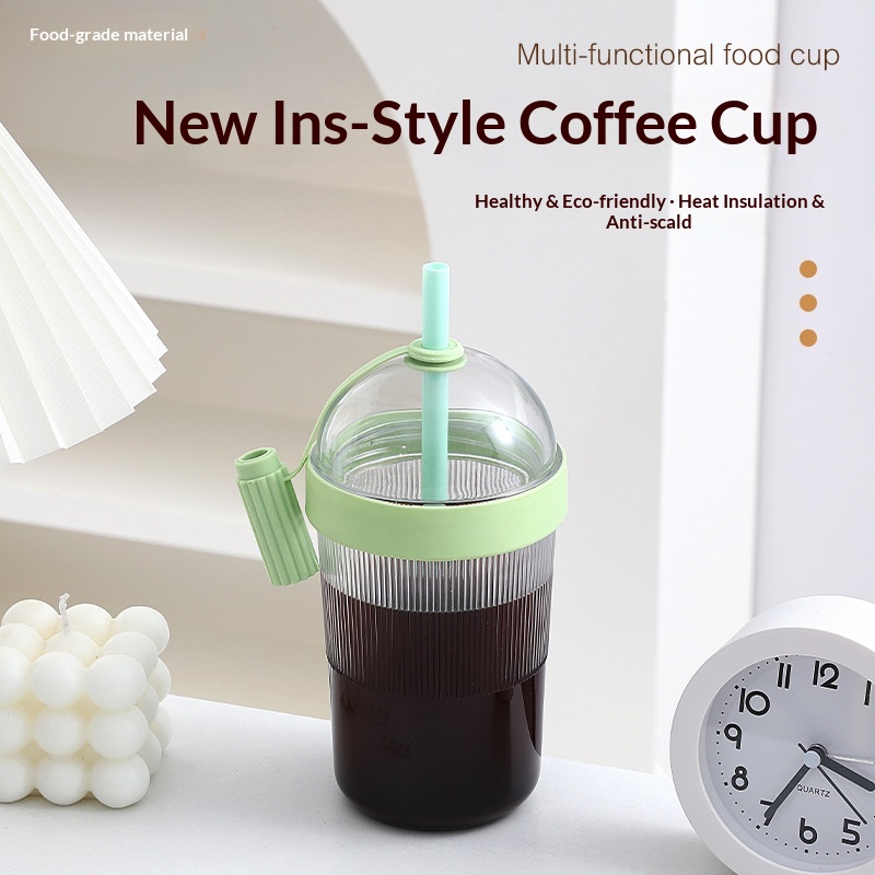 Portable Large-capacity Straw  - đánh giá và giá Coffee Jelly Tea