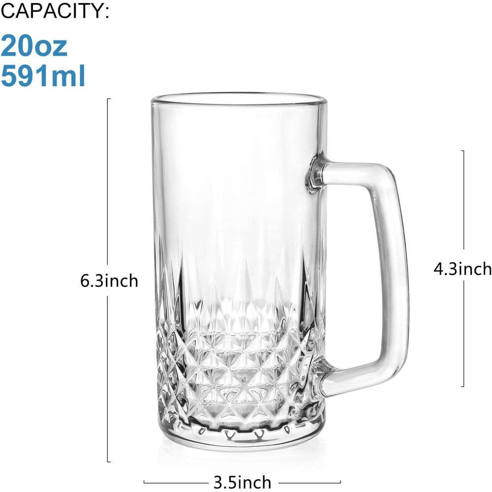 20 oz Heavy Glass Mugs Set of  - đánh giá và giá Coffee Or Tea Please