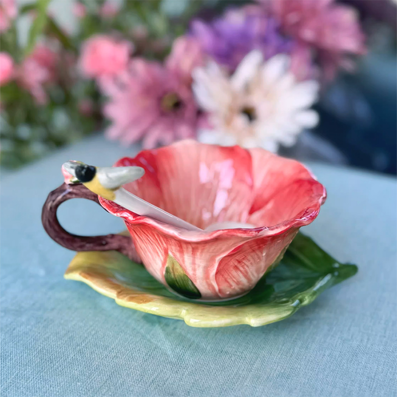 Ceramic Flower Coffee Cup with - đánh giá và giá Coffee Or Tea Please